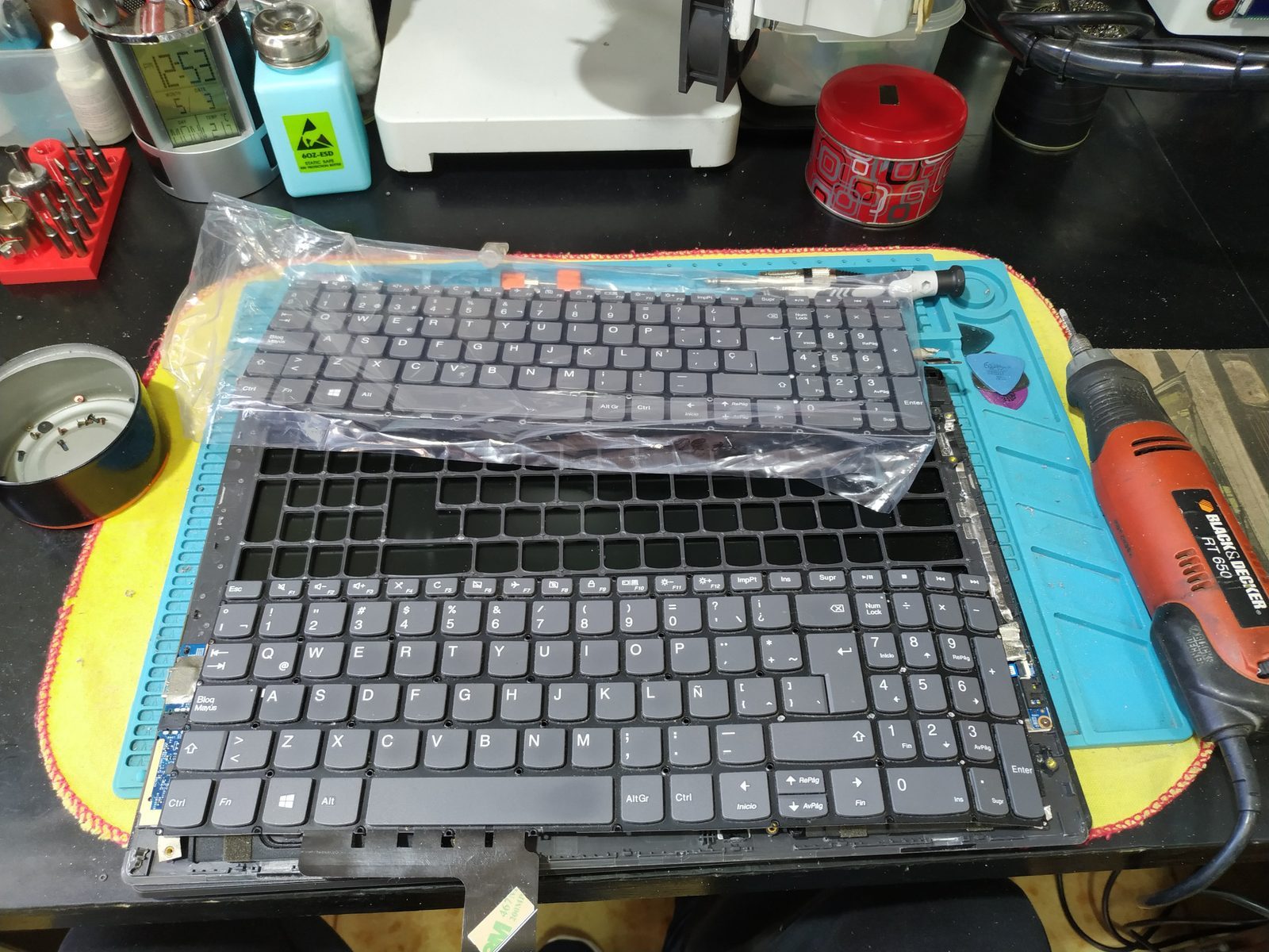 Cambio de teclados de notebook