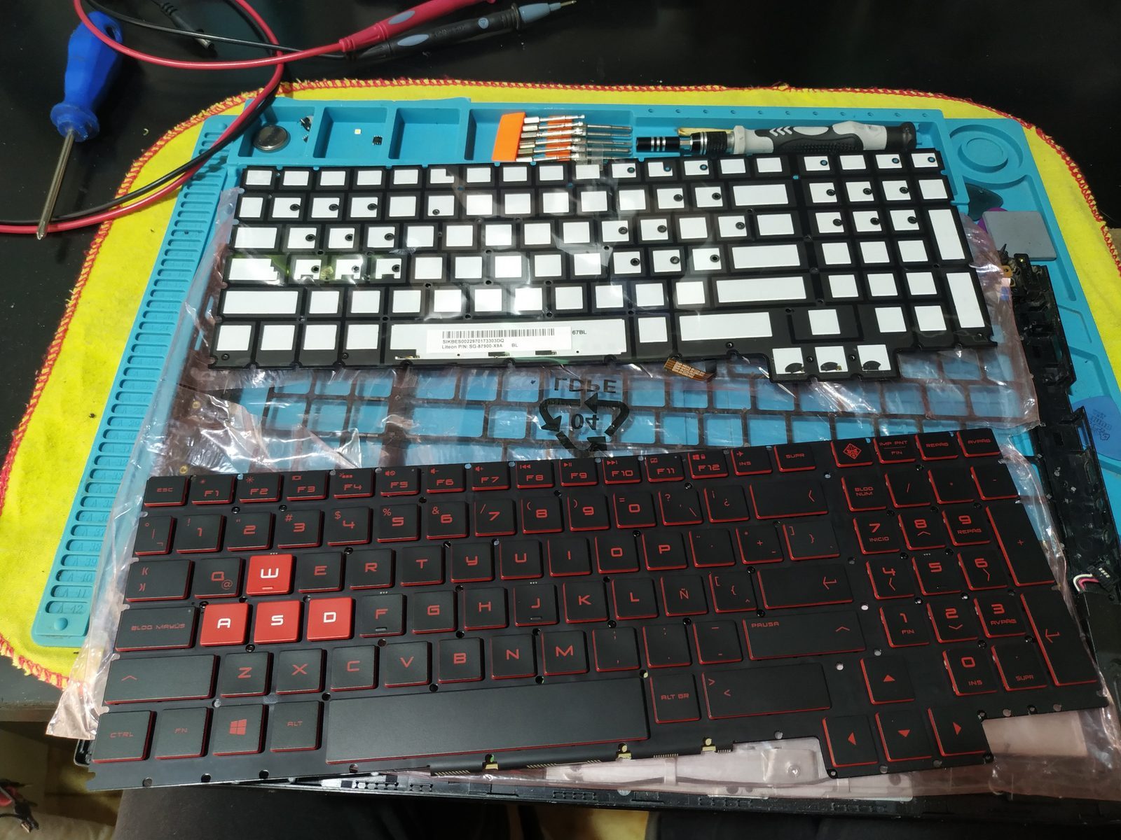 Cambio de teclados de notebook