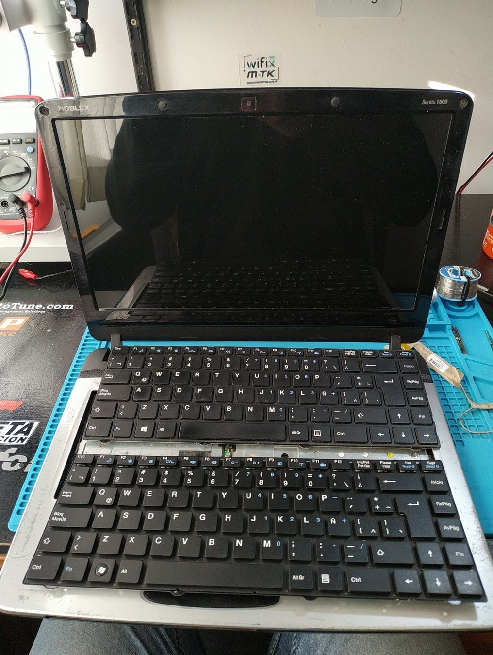 Cambio de teclados de notebook